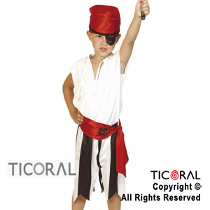 DISFRAZ PIRATA NIO C/BANDANA CAND TALLE 1 x 1